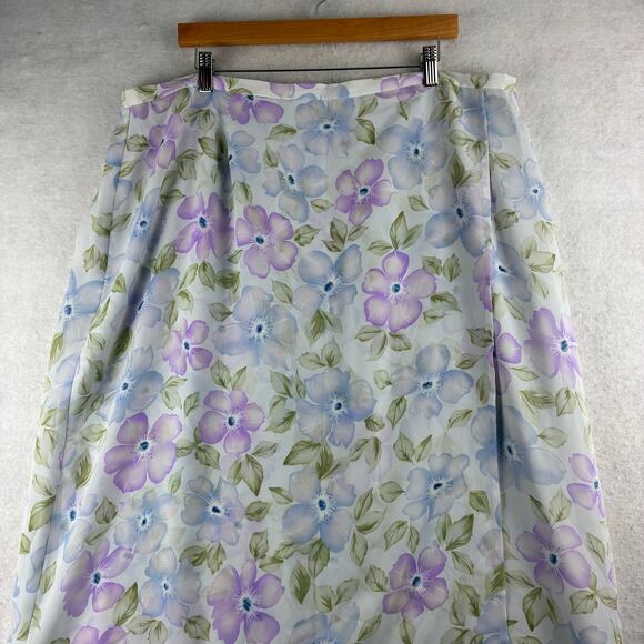 Vintage Joan Leslie Midi Skirt Women's 22W (40" Waist) Floral Feminine READ - Picture 4 of 11